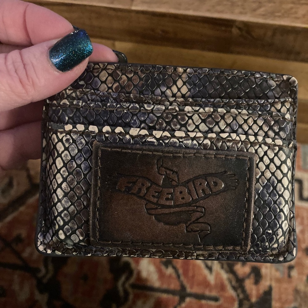 Freebird Snakeskin Pattern Card Holder